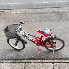 子ども用自転車✨ides✨16インチ✨カーズデザイン✨赤×黒×白...