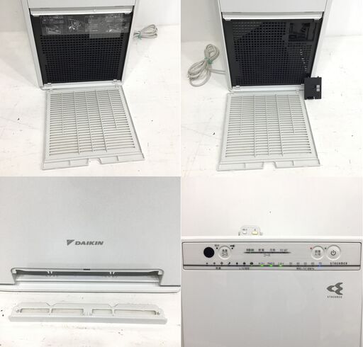 21R683 ジ 6 DAIKIN 加湿 ストリーマ空気清浄機 加湿空気清浄機 床置形 ACK55V‐W 2019年製 リモコン・ホル