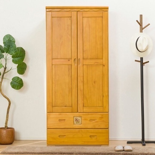 GM746【近隣配達可能】ニトリ　幅80　ワードローブ　幅80　木　天然木　ヨウタンス　ハロー　ポッター2　80WR　幅79.5×奥58.5×高177㎝　洋服収納　衣類収納　コート掛け　リサイクルショップ　ケイラック朝霞田島店　ケイラック　埼玉県　朝霞市　田島　和光市　志木市　新座市　富士見市　ふじみ野市　三芳町　戸田市　蕨市　さいたま市(岩槻以外)　川越市　所沢市　上尾市　東京都　板橋区　練馬区　清瀬市