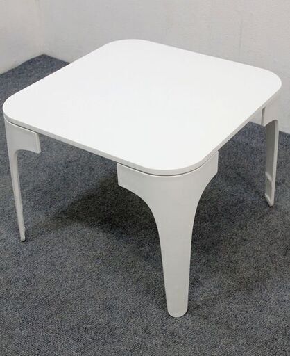 ブランコ ローテーブル キッズテーブル ホワイト 600×600×450mm 関家具  中古家具 店頭引取歓迎 R4530)