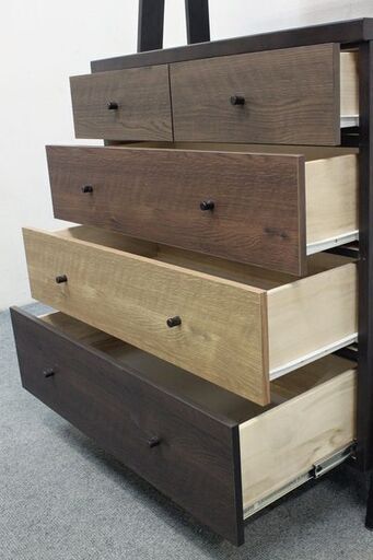 ニトリ チェストラック ランダム ダークブラウン 幅80 モザイク