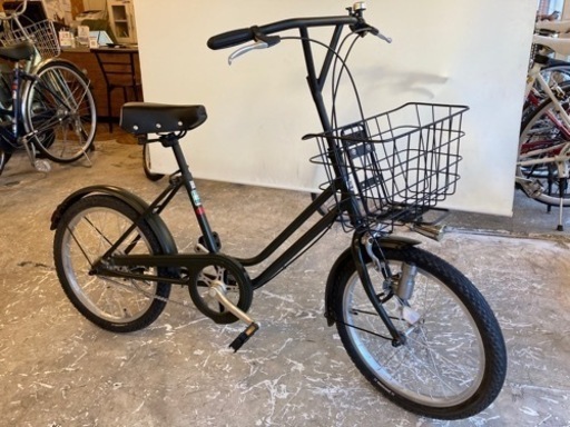 【ブリヂストンVEGAS】20インチ　カゴ付きミニベロ　マットモスグリーン　自転車