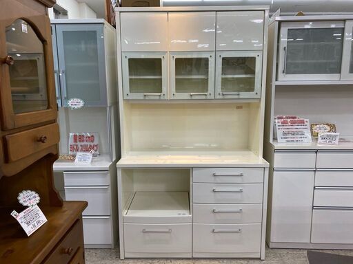 【愛品館 江戸川店】シギヤマ家具 キッチンボード 食器棚 ID:151-007223-007