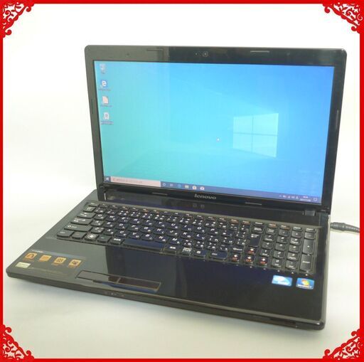 即使用可 中古良品 ノートパソコン 15.6型 Lenovo レノボ G580 Celeron 4GB 500G DVDマルチ 無線 Wi-Fi webカメラ Windows10 Office