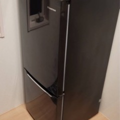 【12/9までに引き取り】冷蔵庫 幅48cm 150L ブラック 2ドア 右開き 自動霜取り コンパクトの画像