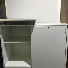 サイドデスク　棚としても利用可　白　