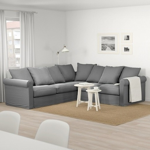 【IKEA/イケア】GRÖNLID グローンリード ソファ4人掛け, ジュンゲン ミディアムグレー 