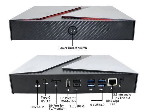 ②Intel Core i9 NVISEN Gaming Mini PC　Y-GX01