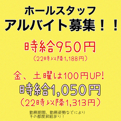 ホールアルバイト募集！の画像
