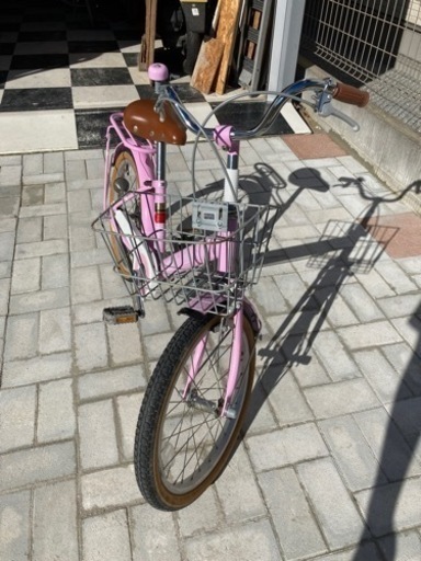 18インチ　子供用自転車　ピンク