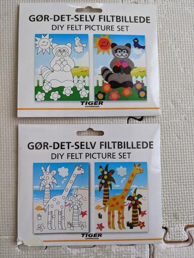 TIGERのフエルト生地、貼り絵（パズル）