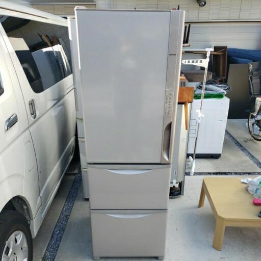 引取手決定済みです☆美品☆HITACHI 日立 ノンフロン冷凍冷蔵庫 375L R-K380GVL 2016年製 自動製氷機付 直接引取大歓迎！ライトブラウン