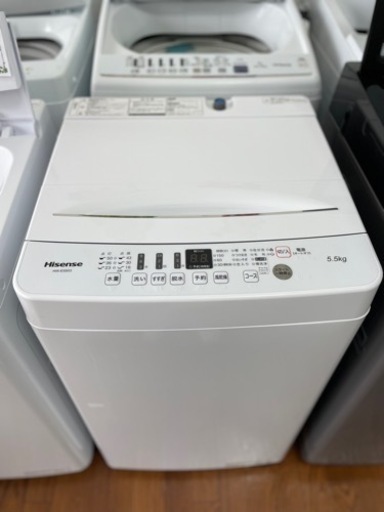 送料・設置込み　洗濯機　5.5kg Hisense 2019年