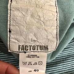 【USED】FACTOTUM ファクトタム  コットンボーダータートルネック　メンズMの画像