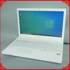 富士通 ホワイト 美品 ノートパソコン SSD 500GB Office2024 富士通ノートパソコン SSD 500GB メモリ16GB オフィス2024年入り