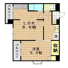 敷礼ゼロ♪オートロック付き♪２面バルコニー有♪南西向きで明るいお...