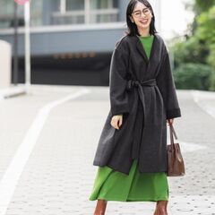 新品未使用Mサイズ ノーカラーロングコート(誤購入)の画像