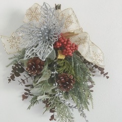 クリスマス🎄スワッグ（花束風壁掛け）1dayレッスン