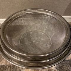 ステンレスボウルとザルのセットの画像