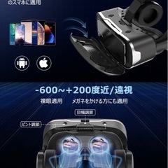 【新品未使用】VRゴーグル VRグラス VRヘッドセット VRヘッドマウントディスプレイ 高音質ヘッドホン付 スマホ用VRゴーグル 3Dメガネ 非球面光学レンズ ワンクリック受話 VRメガネ 120°視野角 1080P高画質 スマホVR 焦点距離&瞳孔間距離調整可 メガネを着用人も対応 ヘッドバンド調節可 着け心地よい 4.7~6.53インチ iPhone& Androidなどスマホ対応 VR動画 放熱性良い 説明書付（黒）ハロウィーン  の画像