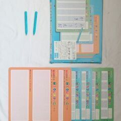 幼児知的玩具４点セット　お絵かきや、積み木、パズル感覚で文字がおぼえられます。の画像