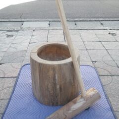 きねとうす □配達可□杵と臼のセット きねとうす 餅つき道具
