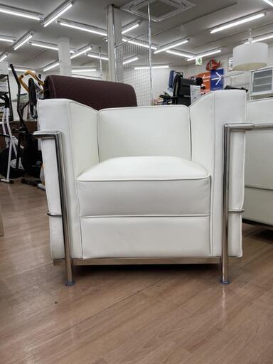 2点入荷❗1人掛けソファ おしゃれなデザイン 幅75cm ホワイト色【価格は1点分】?自社配送時?代引き可?※現金、クレジット、スマホ