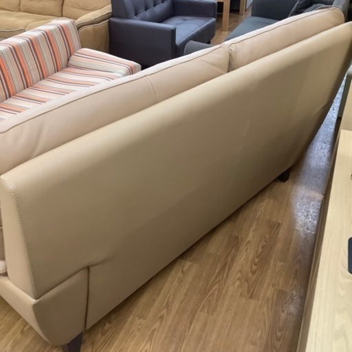 大塚家具 3人掛けハーフレザーソファー ルーニー【トレファク 川越店】
