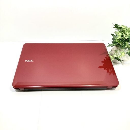 ✨極上品✨すぐに使えるノートパソコン✨NEC赤/Windows10