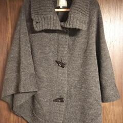 ポンチョ型 アウター  コート ニット