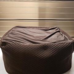 ☆美品☆タンスのゲン ビーズクッション ダークブラウン ハニカム...