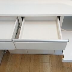 ニトリ/NITORI キッチンボード KRISNA ホワイト 鏡面 スライドドア