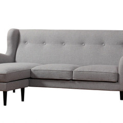 Francfranc フィエール ソファ ライトグレー（オットマン付き）の画像