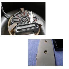 茶道用 風炉型 電熱器 野々田式 F416 炭型ヒーター 電熱式台座付き 風炉釜 茶道具 茶器  電熱器　西岡店の画像