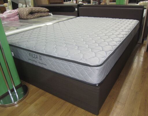 R307 NITORI ダブルベッドマットセット、コンセント引出し付幅140cm