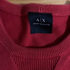 ARMANIトレーナー赤　美品値下げしました。の画像
