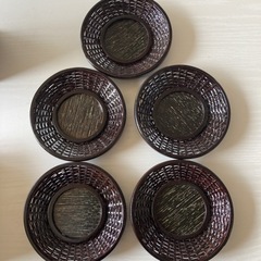 茶托  本漆塗り 5客セットの画像