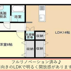 ♪♪大家直接募集だからお得♪♪　リノベーション済み１LDK（50...
