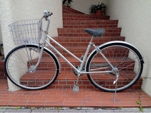 【整備済自転車】27インチ内装3段変速　オートライト付　前カゴ、鍵新品❗️スペアキーあり　若林自転車　浜大津　SALE❗️