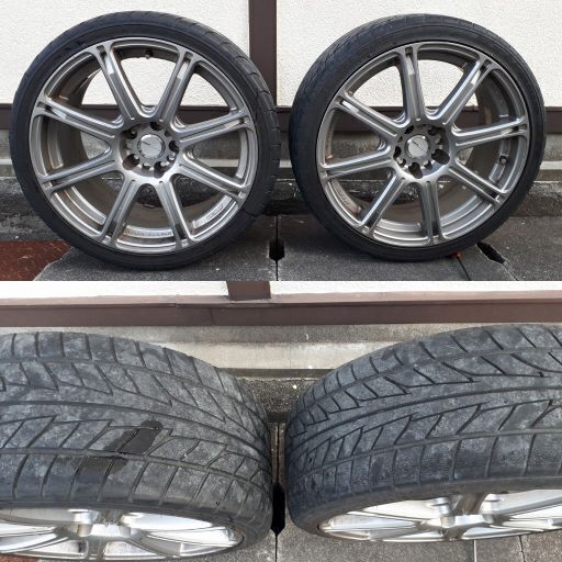 ワークエモーション XC8 銀 19インチ 8J 9J 日東タイヤ NT555 235