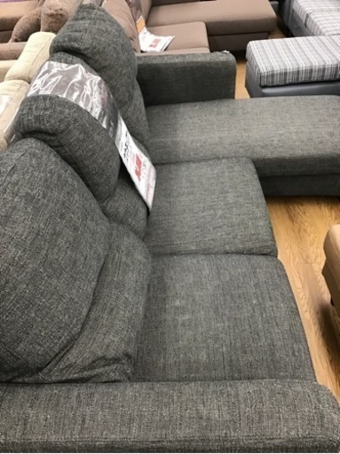 KK-41【ご来店頂ける方限定】馬場家具　カウチソファ　グレー