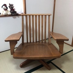 【おすすめ】天然木の回転チェア