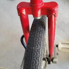 1112-014 一輪車 赤 タイヤ直径 約 50cmの画像