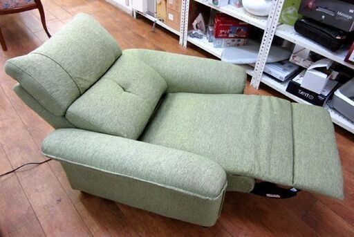 ニトリ 一人掛け 電動リクライニングソファ ピュール グリーン 幅：約94cm 家具 椅子 札幌市 厚別店 