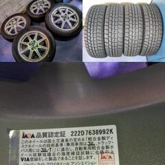 冬 ソリオ タフト 2019年【~95％富山 手渡しもOK】美品 4本 165/65R15 日本製 ダンロップ 中古 スタッドレス シボレー クルーズ バンディットの画像