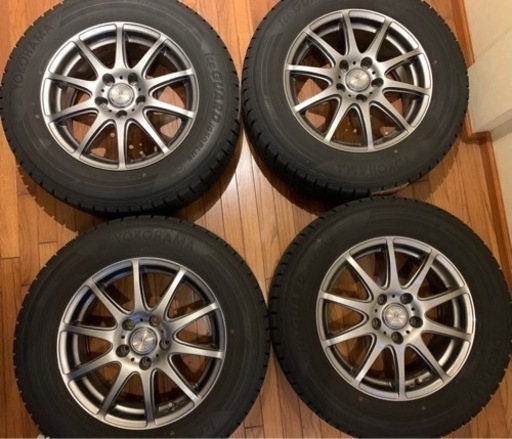 【商談中】スタッドレスタイヤ&ホイールセット　超美品 215/65R16 LOXARNY SPORT BADX ロクサーニ バドックス 16インチ PCD114.3/5H スタッドレス ヨコハマ アイスガード IG50 PLUS バリ溝