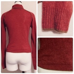 ご購入者様決定꒰BURBERRY꒱BLUE LABEL タートルネック ニット赤 長袖セーターの画像