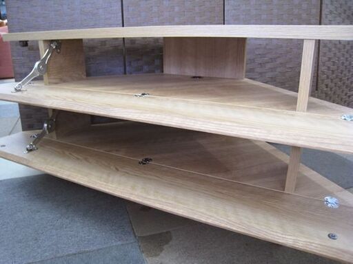 ☆ 未使用 コーナーテレビボード 幅120×奥行62×高さ54cm 木目調 テレビ台 ローボード AVボード AV台 札幌 東区 北2