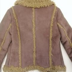 ★OZOC★ フェイクレザー＆ボア ジャケット ブルゾン 冬 アウターの画像