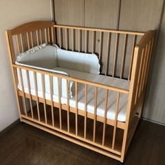 ベビーベッド 日本製(SAWA BABY)+布団等一式